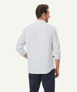 Gazman Brushed Twill Grid Check Long Sleeve Shirt - White 9 Gazman Brushed Twill Grid Check Long Sleeve Shirt - White -Cheap Accessories Store 3 49955