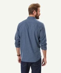 Gazman Brushed Twill Gingham Long Sleeve Shirt - Sage -Cheap Accessories Store 3 49972