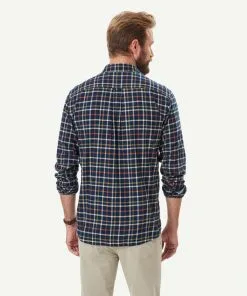 Gazman Brushed Twill Check Long Sleeve Shirt - Navy 9 Gazman Brushed Twill Check Long Sleeve Shirt - Navy -Cheap Accessories Store 3 49982