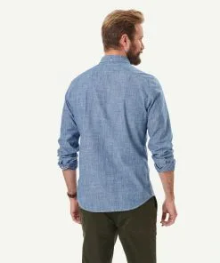 Gazman Tailored Casual Chambray Long Sleeve Shirt - Chambray 9 Gazman Tailored Casual Chambray Long Sleeve Shirt - Chambray -Cheap Accessories Store 3 50002