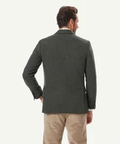 Gazman Wool Blend Herringbone Sports Jacket - Forest -Cheap Accessories Store 3 50046