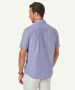 Gazman Seersucker Stripe Short Sleeve Shirt - Denim -Cheap Accessories Store 3 070c4a19 7945 40ee 8936 237b1552013e