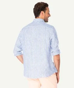 Gazman Linen Bengal Stripe Long Sleeve Shirt - Surf 9 Gazman Linen Bengal Stripe Long Sleeve Shirt - Surf -Cheap Accessories Store 3 0a7f0749 db0b 4749 b415 f88cd3a578a8