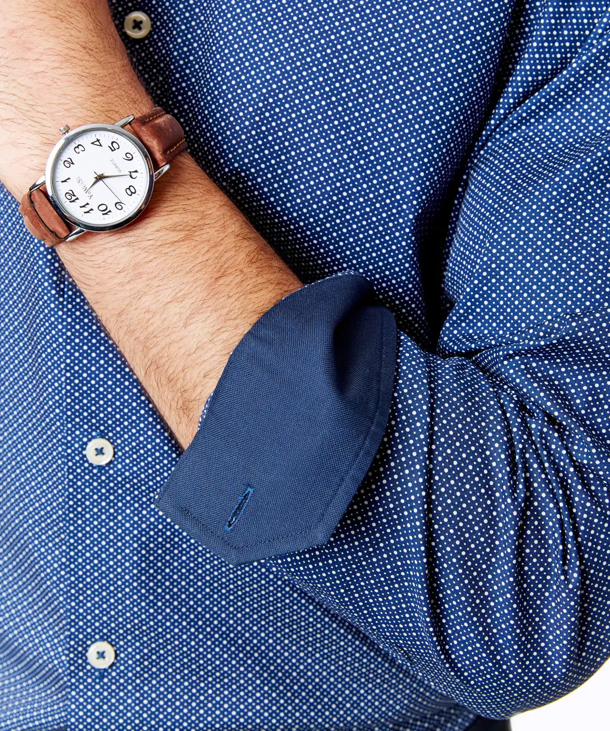 Gazman Dot Print Shirt - Navy 4 Gazman Dot Print Shirt - Navy - Image 2