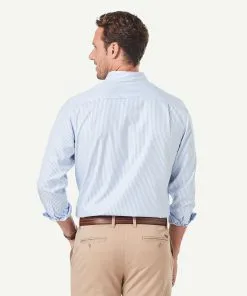 Gazman Wrinkle-Free Oxford Stripe Shirt - Blue -Cheap Accessories Store 3 1329ce24 2f80 4d99 b567 e9cac4064991