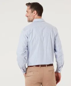 Gazman Easy Care Herringbone Stripe Shirt - Blue 8 Gazman Easy Care Herringbone Stripe Shirt - Blue -Cheap Accessories Store 3 17df8a0e 5a26 4241 8ff0 9017a9320df5