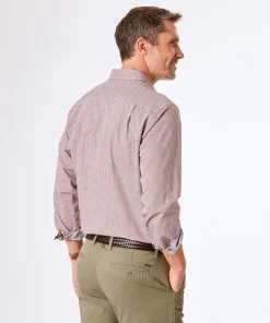 Gazman Smart Square Print Shirt - Brick -Cheap Accessories Store 3 339f3748 d915 4021 9495 66bad7c1011e