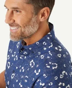 Gazman Hibiscus Print Short Sleeve Shirt - Navy -Cheap Accessories Store 3 3c524757 bfe5 4785 ba4c 9a57f5b1ec0a