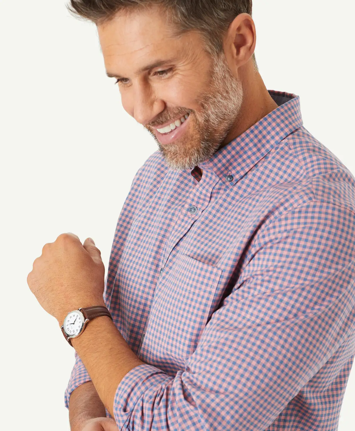 Gazman Casual Gingham Check Shirt - Red 7 Gazman Casual Gingham Check Shirt - Red - Image 5