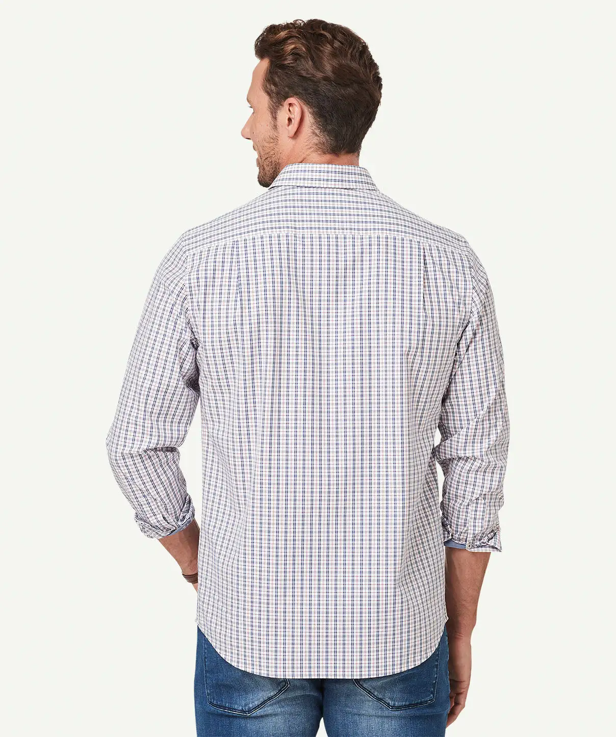 Gazman Easy Care Multi Check Long Sleeve Shirt - Multi Check 5 Gazman Easy Care Multi Check Long Sleeve Shirt - Multi Check - Image 3