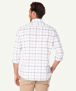 Gazman Tailored Fit Casual Check Long Sleeve Shirt - White -Cheap Accessories Store 3 5123c94e b5c0 43d6 88d6 92f386249e26