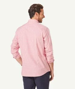 Gazman Tailored Easy Care Check Long Sleeve Shirt - RED -Cheap Accessories Store 3 51dedbe4 3725 4d2a a33a 5feb12348e4f