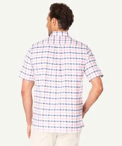 Gazman Easy Care Oxford Check Short Sleeve Shirt - Watermelon -Cheap Accessories Store 3 62c7c1ea a694 4a90 b711 2e830d538673