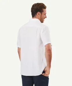 Gazman Linen Plain Short Sleeve Shirt - White -Cheap Accessories Store 3 6bd8ee76 893d 410c a0f7 63e30638b597