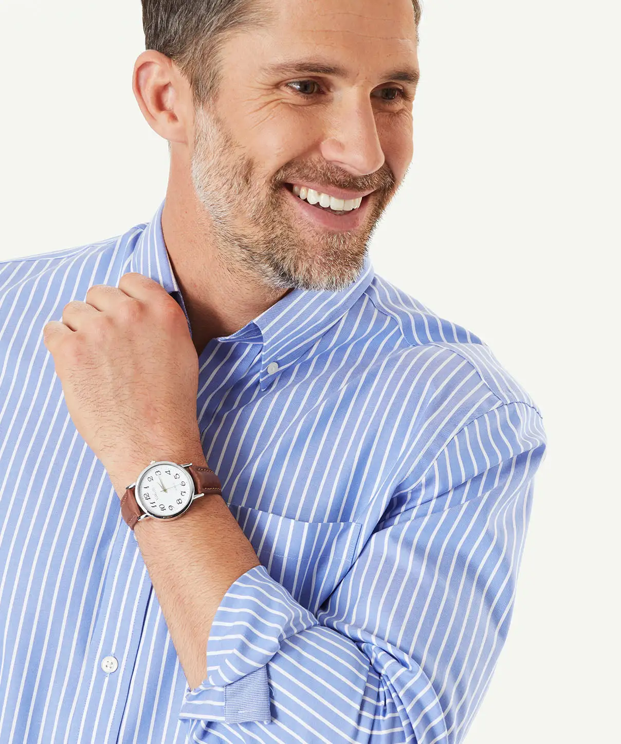 Gazman Easy Care Stripe Shirt - Royal 8 Gazman Easy Care Stripe Shirt - Royal - Image 6