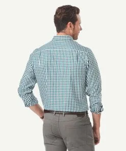 Gazman Wrinkle Free Oxford Gingham Long Sleeve Shirt - Forest -Cheap Accessories Store 3 8e3e25b8 eedc 4a94 a4f4 78c40b2c3065