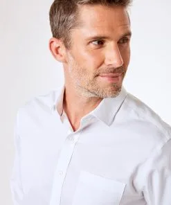 Gazman Easy Care Plain Twill Shirt - White -Cheap Accessories Store 3 90525bac 8bd5 4cfa 9632 4b92cc2355c0