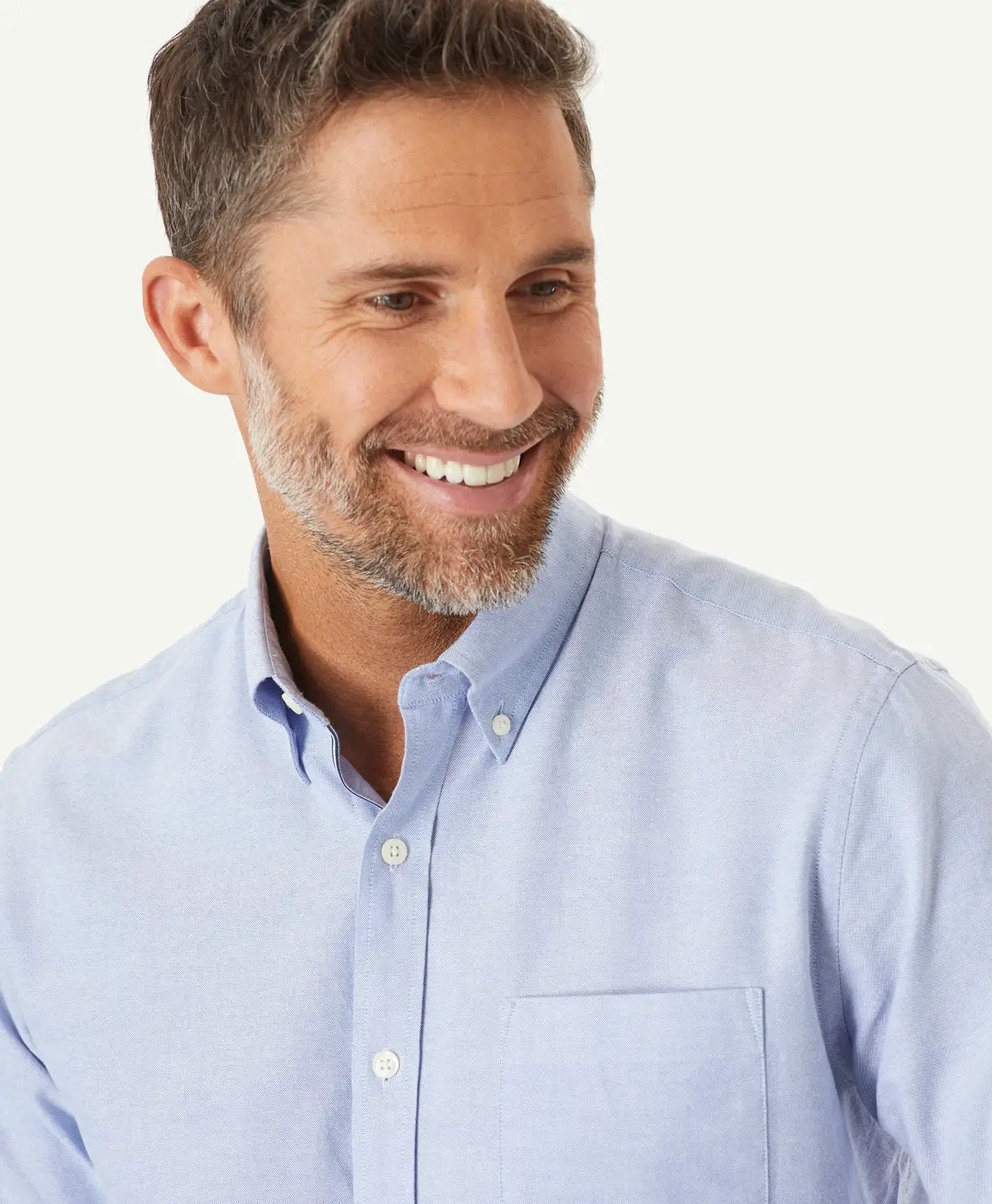 Gazman Casual Plain Oxford Shirt - Sky Blue 5 Gazman Casual Plain Oxford Shirt - Sky Blue - Image 3