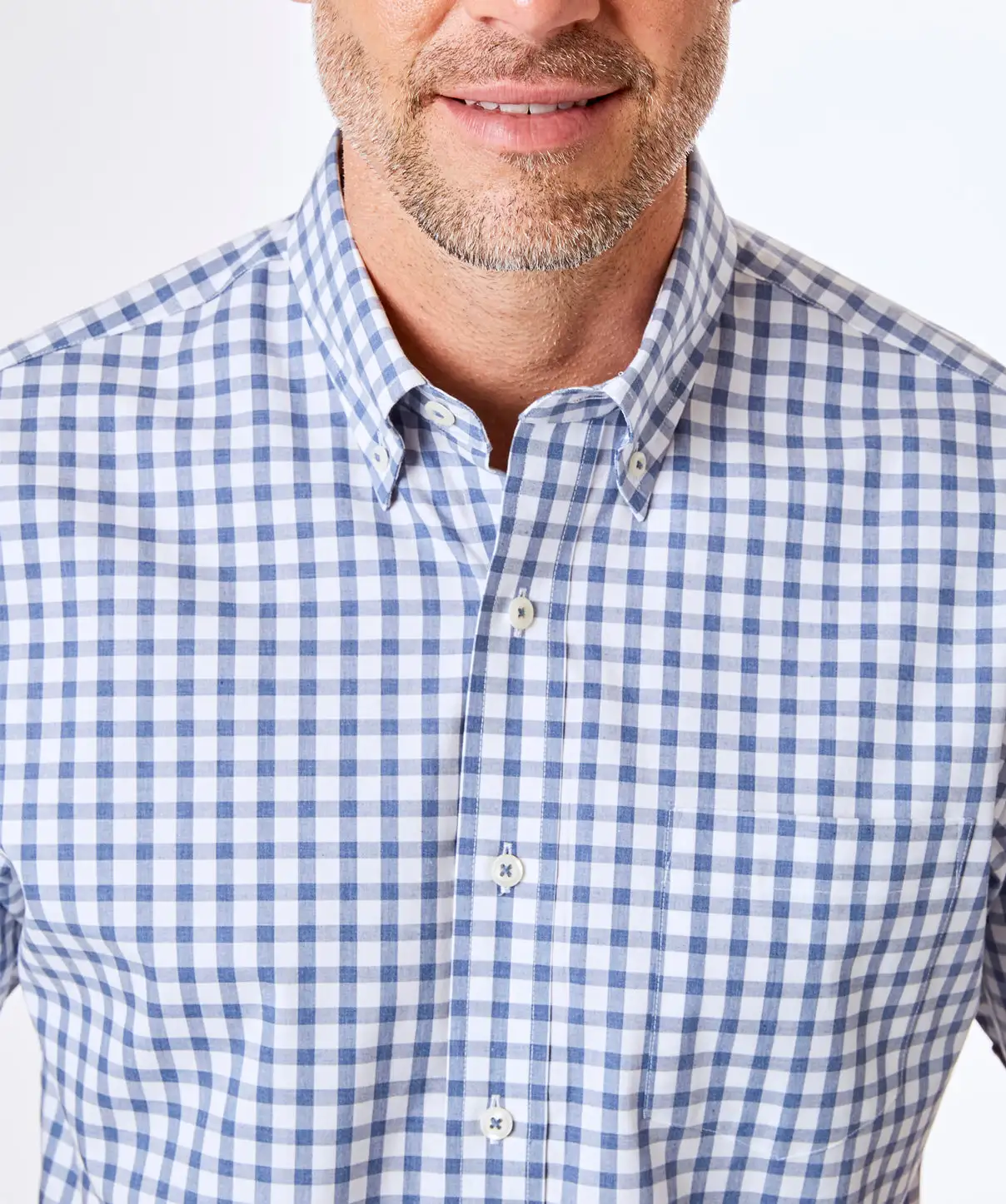 Gazman Easy Melange Box Check Short Sleeve Shirt - Denim 5 Gazman Easy Melange Box Check Short Sleeve Shirt - Denim - Image 3