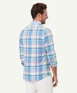 Gazman Tailored Fit Cotton Linen Check Shirt - Multi Check -Cheap Accessories Store 3 b99cbcd8 a971 43ff 9c35 9c40aa2a9cc8