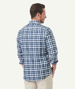 Gazman Tailored Fit Easy Care Twill Check Shirt - Forest -Cheap Accessories Store 3 bbb2aad7 72ee 45a6 bf58 38112246faf1
