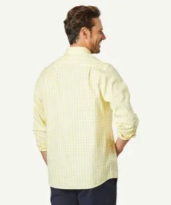 Gazman Non-Iron Oxford Check Long Sleeve Shirt - Yellow -Cheap Accessories Store 3 bc4abc2f 04f7 42f2 90e4 7c300891bd40