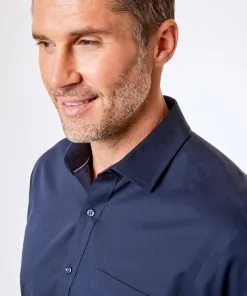 Gazman Easy Care Plain Twill Shirt - Navy -Cheap Accessories Store 3 bd3b7948 43a7 4da6 bbbd de3542389389