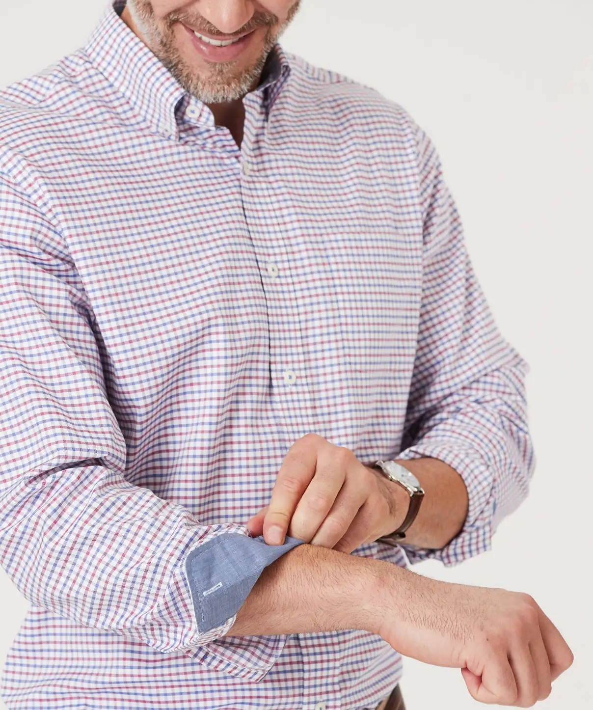 Gazman Easy Care Check Shirt - Navy/Red 5 Gazman Easy Care Check Shirt - Navy/Red - Image 3