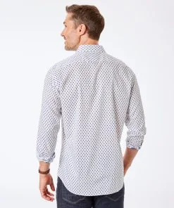 Gazman Tailored Fit Smart Geo Print Shirt - White -Cheap Accessories Store 3 d444d741 bcdc 4094 9a1e 89233dcc6553