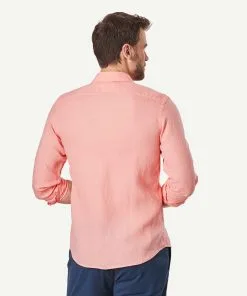 Gazman Tailored Linen Plain Shirt - Guava -Cheap Accessories Store 3 dc0a3b2b d03f 4e58 a70b cc5466658b87