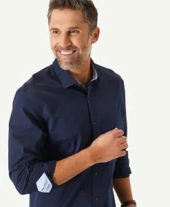 Gazman Tailored Fit Easy Care Plain Twill Shirt - Navy 7 Gazman Tailored Fit Easy Care Plain Twill Shirt - Navy -Cheap Accessories Store 3 e1287242 2fc5 425e a694 e24c8663384f