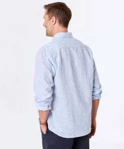 Gazman Linen Cotton Leaf Print Shirt - Sky Blue 7 Gazman Linen Cotton Leaf Print Shirt - Sky Blue -Cheap Accessories Store 3 e844bf9e 4af3 4155 b713 131f54cb7e68