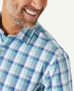 Gazman Melange Check Short Sleeve Shirt - Mint -Cheap Accessories Store 3 f64b7183 ff68 4b58 8bed 337d4fa1659b