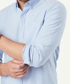 Gazman Tailored Casual Oxford Long Sleeve Shirt - Blue 12 Gazman Tailored Casual Oxford Long Sleeve Shirt - Blue -Cheap Accessories Store 4 42730