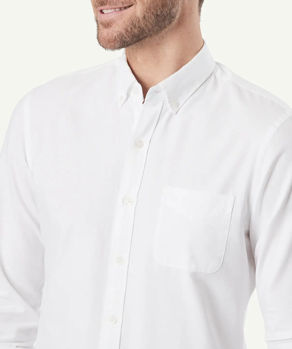 Gazman Tailored Casual Oxford Long Sleeve Shirt - White 6 Gazman Tailored Casual Oxford Long Sleeve Shirt - White - Image 4