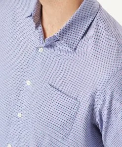 Gazman Brushed Arrow Print Long Sleeve Shirt - Pale Blue -Cheap Accessories Store 4 44523