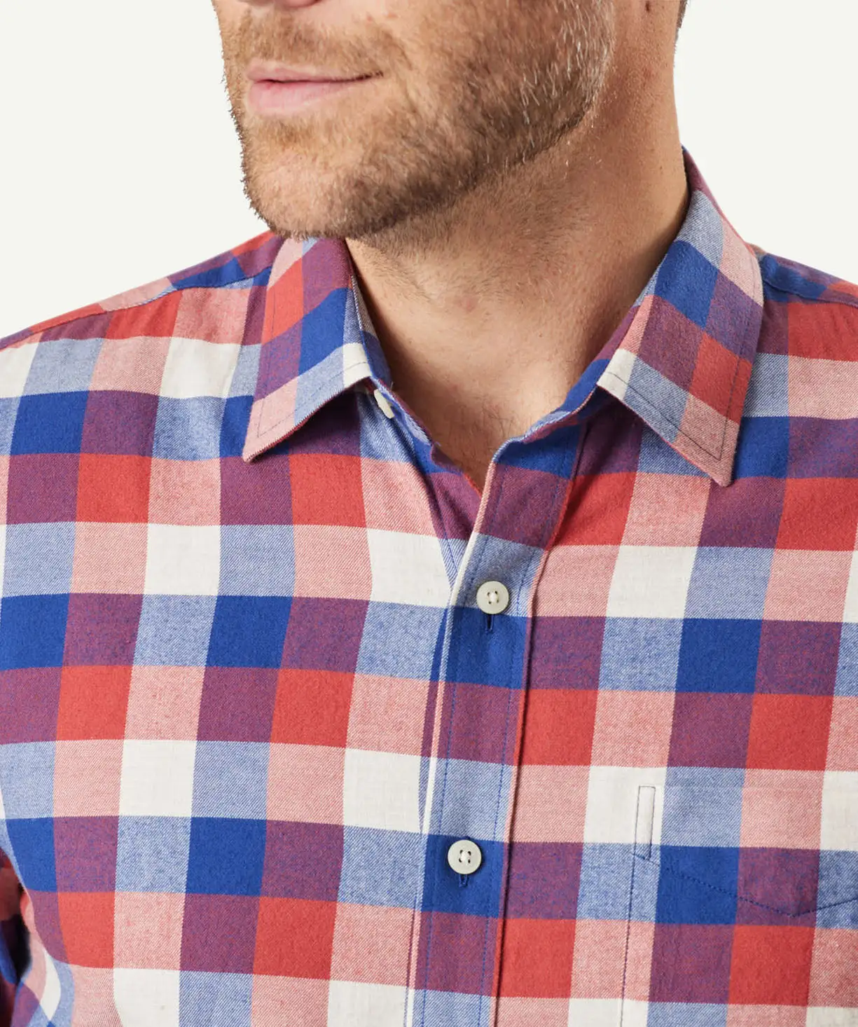 Gazman Tailored Brushed Twill Long Sleeve Shirt - Washed Red 6 Gazman Tailored Brushed Twill Long Sleeve Shirt - Washed Red - Image 4