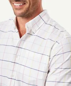 Gazman Casual Oxford Check Long Sleeve Shirt - White 10 Gazman Casual Oxford Check Long Sleeve Shirt - White -Cheap Accessories Store 4 46058