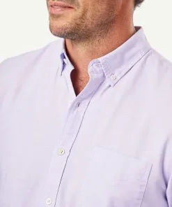 Gazman Tailored Casual Oxford Long Sleeve Shirt - Lilac -Cheap Accessories Store 4 46093