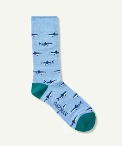 Gazman Non Tight Shark Sock - Blue Marle 9 Gazman Non Tight Shark Sock - Blue Marle -Cheap Accessories Store 4 46375