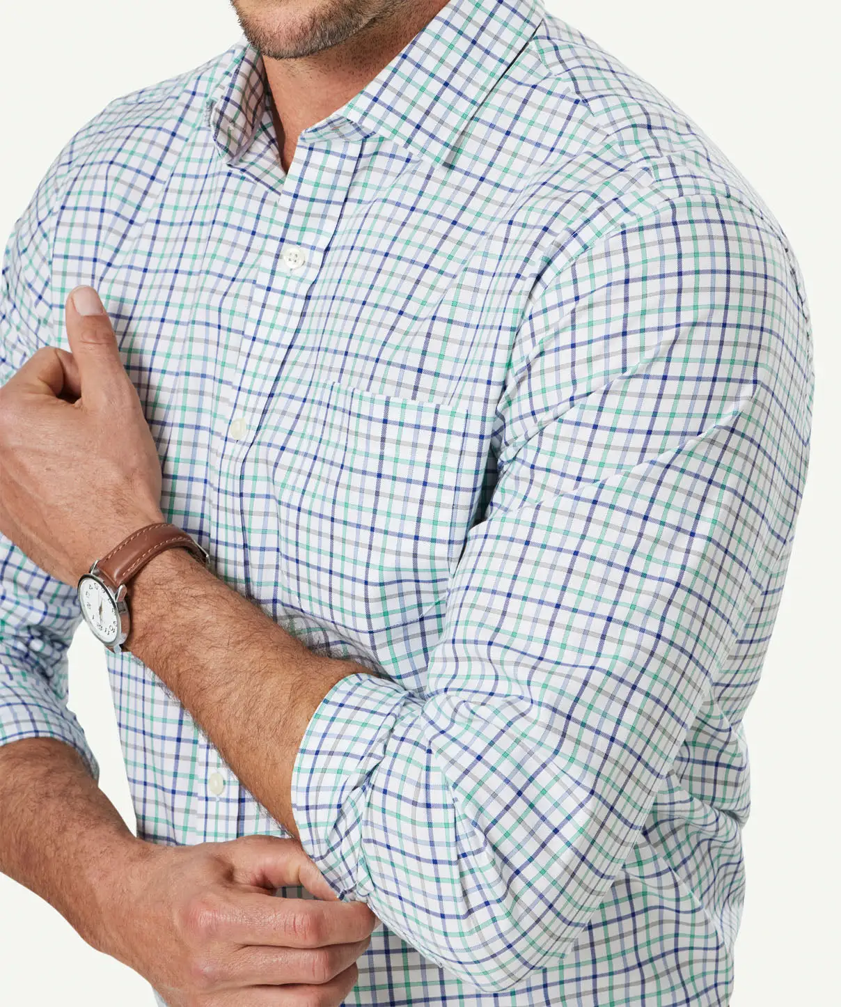 Gazman Easy Care Twill Check Long Sleeve Shirt - Multi Check 6 Gazman Easy Care Twill Check Long Sleeve Shirt - Multi Check - Image 4