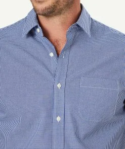 Gazman Easy Care Gingham Short Sleeve Shirt - Navy 10 Gazman Easy Care Gingham Short Sleeve Shirt - Navy -Cheap Accessories Store 4 47464