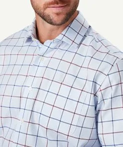 Gazman Non-Iron Twill Check Long Sleeve Shirt - Pale Blue 10 Gazman Non-Iron Twill Check Long Sleeve Shirt - Pale Blue -Cheap Accessories Store 4 48507