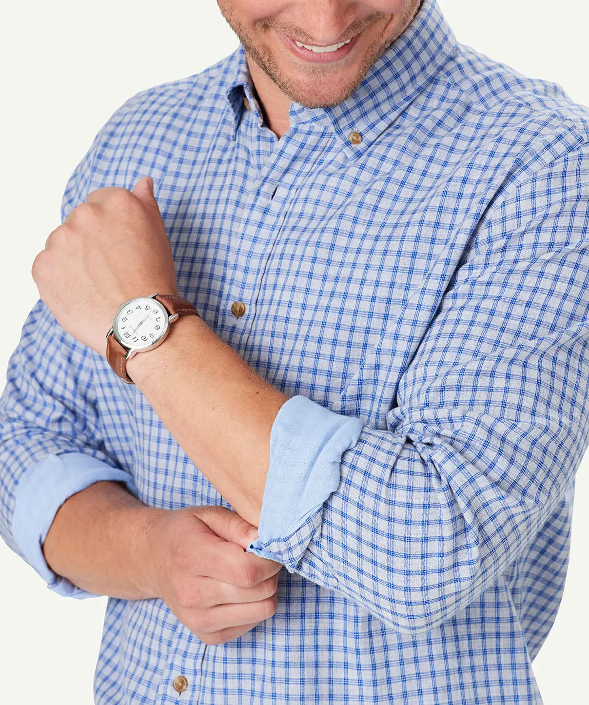 Gazman Casual Double Faced Check Long Sleeve Shirt - Grey Melange 6 Gazman Casual Double Faced Check Long Sleeve Shirt - Grey Melange - Image 4