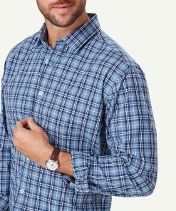 Gazman Casual Plaid Check Long Sleeve Shirt - Steel 8 Gazman Casual Plaid Check Long Sleeve Shirt - Steel -Cheap Accessories Store 4 48584