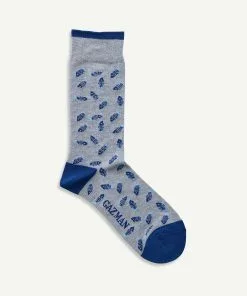 Gazman Non Tight Fish Bone Sock - Grey Marle -Cheap Accessories Store 4 48704