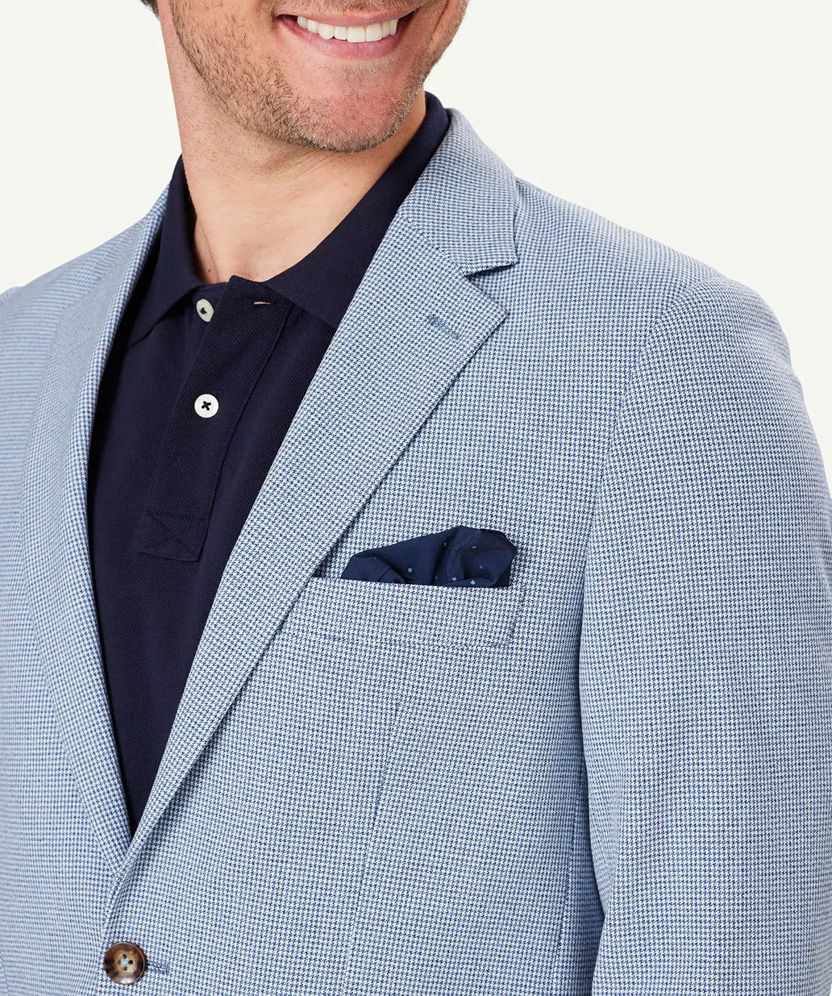 Gazman Performance Houndstooth Sports Jacket - Blue 6 Gazman Performance Houndstooth Sports Jacket - Blue - Image 4