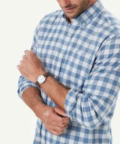 Gazman Brushed Twill Melange Check Long Sleeve Shirt - Slate 10 Gazman Brushed Twill Melange Check Long Sleeve Shirt - Slate -Cheap Accessories Store 4 49946