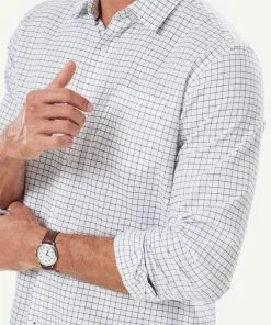 Gazman Brushed Twill Grid Check Long Sleeve Shirt - White 10 Gazman Brushed Twill Grid Check Long Sleeve Shirt - White -Cheap Accessories Store 4 49956