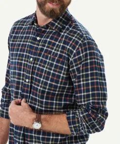 Gazman Brushed Twill Check Long Sleeve Shirt - Navy 10 Gazman Brushed Twill Check Long Sleeve Shirt - Navy -Cheap Accessories Store 4 49983